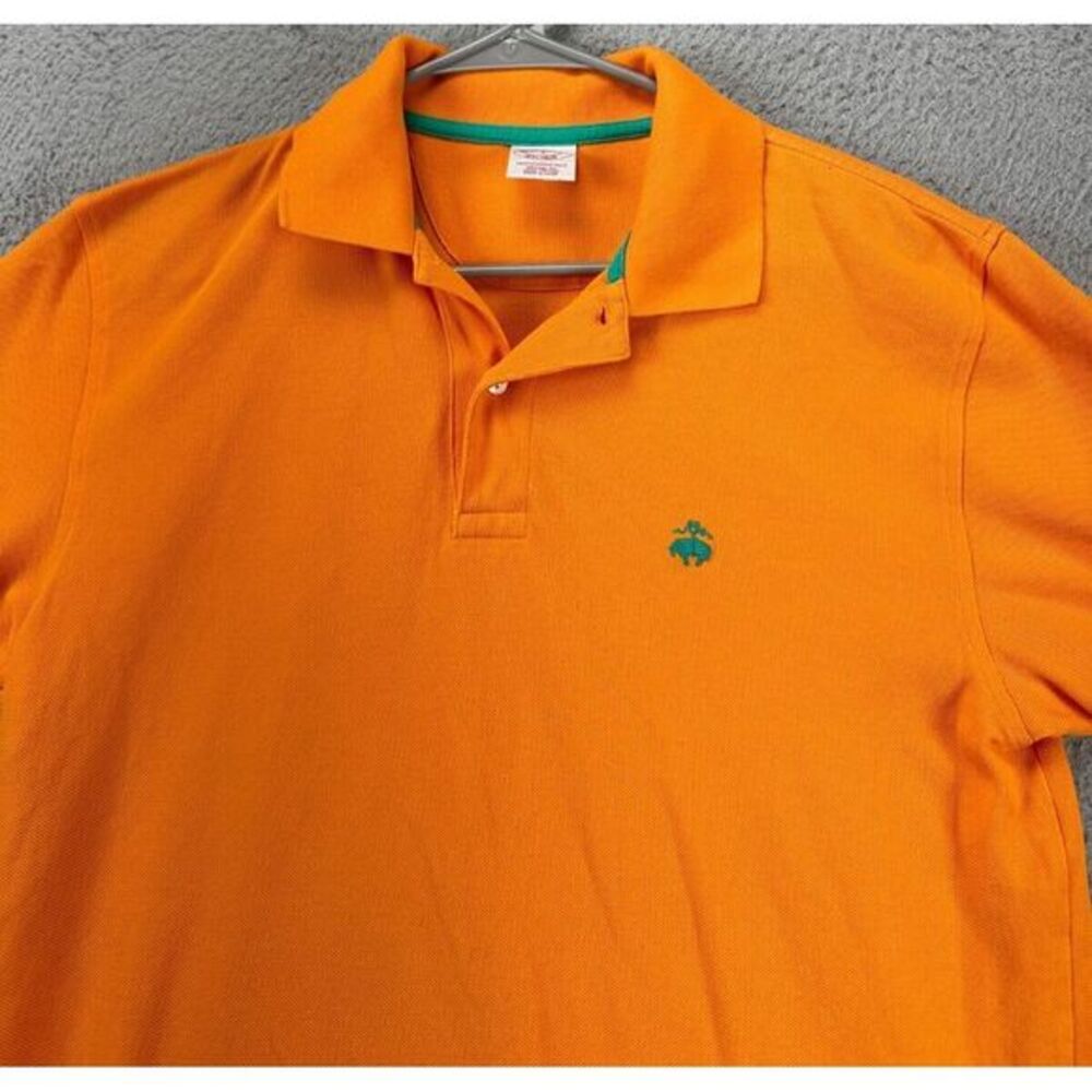 Brooks Brothers Shirt Adult Small Orange Performance Polo Original Fit Rugby Men